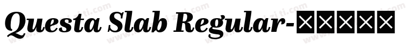 Questa Slab Regular字体转换